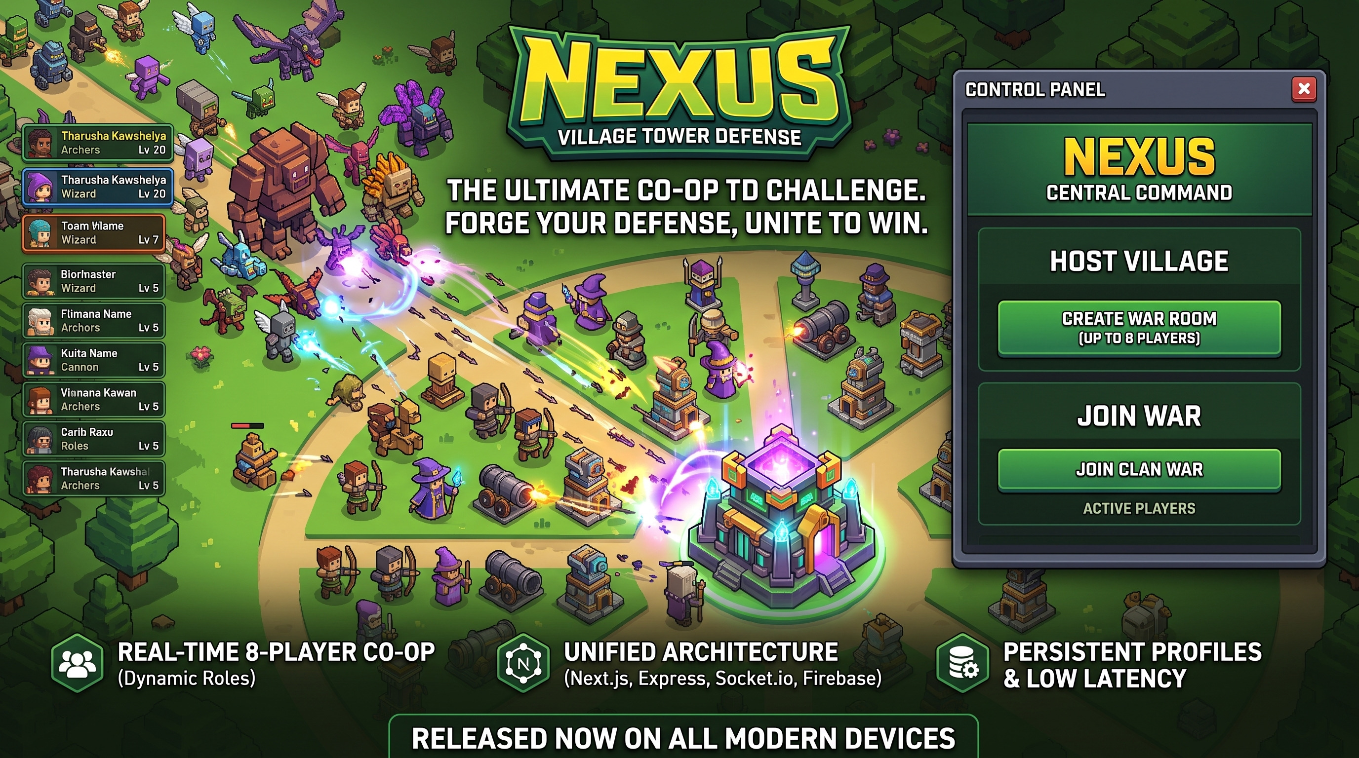 Nexus – Cooperative Multiplayer Tower Defense Game